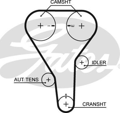 Gates K015341XS - Комплект ременя ГРМ avtolavka.club