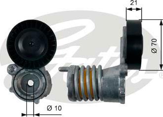 Gates T39157 - Натягувач ременя, клинові зуб. avtolavka.club