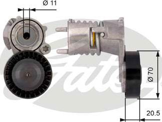 Gates T39117 - Натягувач ременя, клинові зуб. avtolavka.club