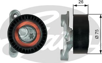 Gates T39345 - Натягувач ременя, клинові зуб. avtolavka.club