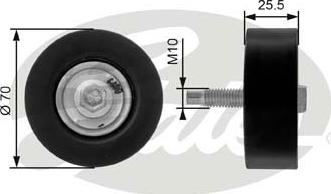 Gates T36200 - Паразитний / провідний ролик, поліклиновий ремінь avtolavka.club