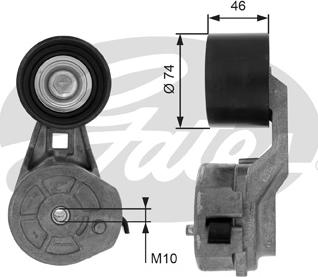 Gates T38602 - Натягувач ременя, клинові зуб. avtolavka.club