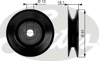 Gates T38036 - Паразитний / Провідний ролик, клиновий ремінь avtolavka.club