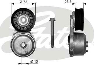 Gates T38103 - Натягувач ременя, клинові зуб. avtolavka.club