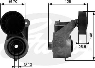 Gates T38263 - Натягувач ременя, клинові зуб. avtolavka.club