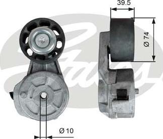 Gates T38708 - Натягувач ременя, клинові зуб. avtolavka.club