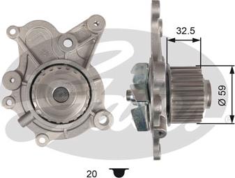 Gates WP0096 - Водяний насос avtolavka.club