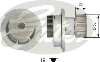 Gates WP0057 - Водяний насос avtolavka.club