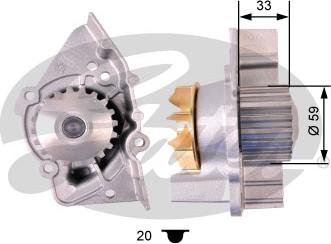 Gates WP0085 - Водяний насос avtolavka.club