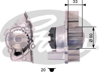 Gates WP0083 - Водяний насос avtolavka.club