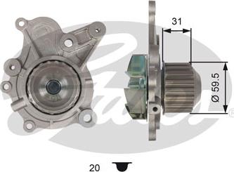 Gates WP0101 - Водяний насос avtolavka.club