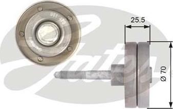 GATES-AU 36382 - Паразитний / провідний ролик, поліклиновий ремінь avtolavka.club