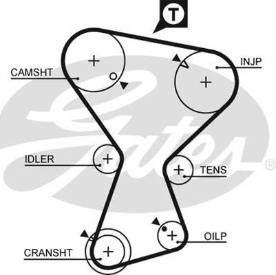 GATES-AU T931 - Ремінь ГРМ avtolavka.club