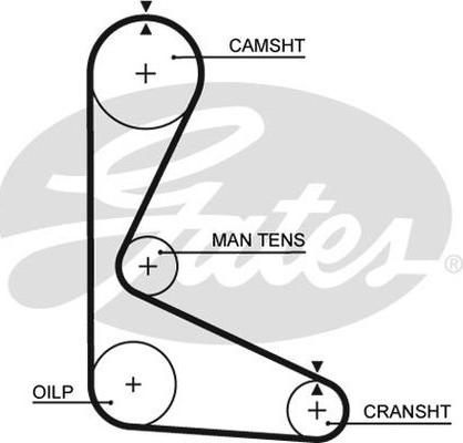 GATES-AU T615 - Ремінь ГРМ avtolavka.club