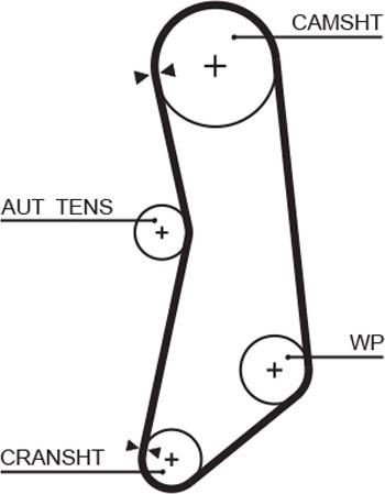 GATES-AU T1637 - Ремінь ГРМ avtolavka.club