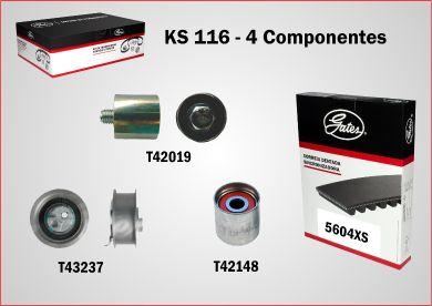 GATES-BR KS116 - Комплект ременя ГРМ avtolavka.club