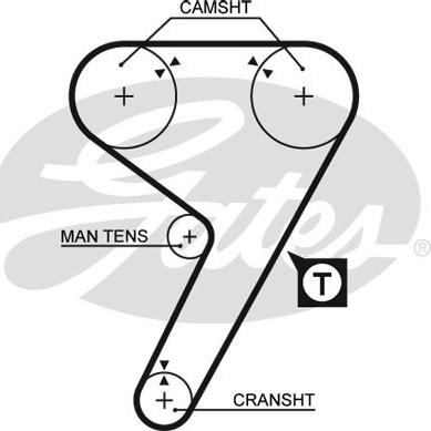 GATES-SEA T913 - Ремінь ГРМ avtolavka.club