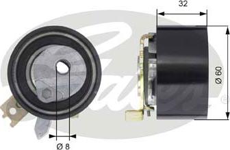 GATES-SEA T43014 - Натяжна ролик, ремінь ГРМ avtolavka.club