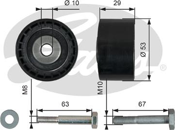 GATES-SEA T42140 - Паразитний / Провідний ролик, зубчастий ремінь avtolavka.club