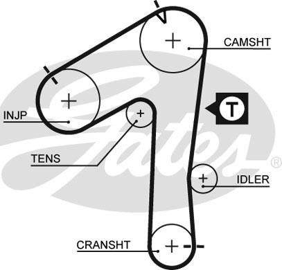 GATES-SEA T1032 - Ремінь ГРМ avtolavka.club