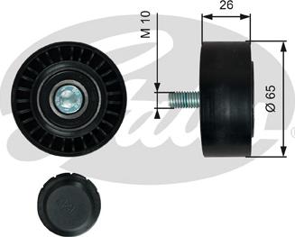 GATES-SEA T36766 - Паразитний / провідний ролик, поліклиновий ремінь avtolavka.club
