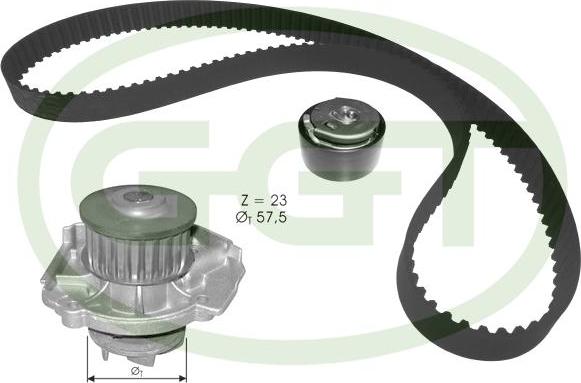 GGT KPA20119 - Водяний насос + комплект зубчатого ременя avtolavka.club