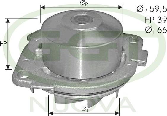 GGT PA10750 - Водяний насос avtolavka.club