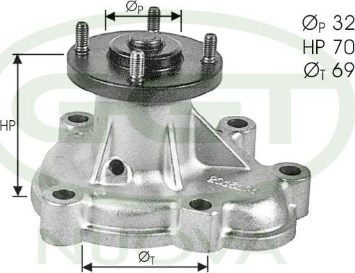 GGT PA12172 - Водяний насос avtolavka.club