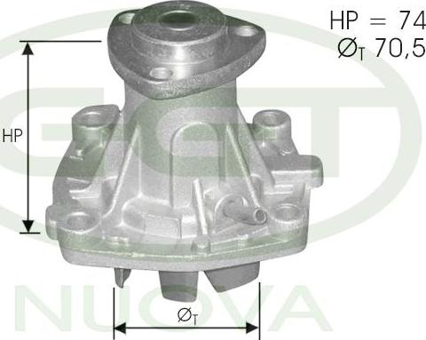 GGT PA12297 - Водяний насос avtolavka.club