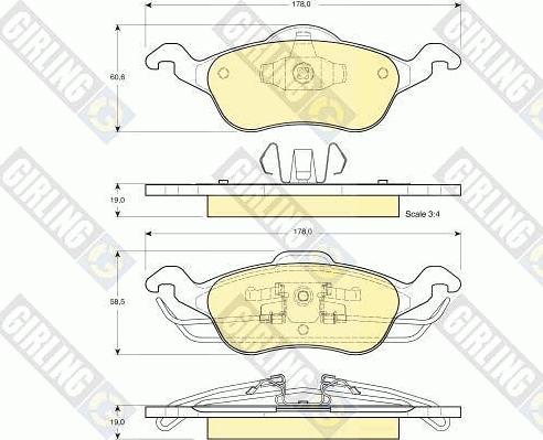 Girling 6410802 - Комплект гальм, дисковий гальмівний механізм avtolavka.club