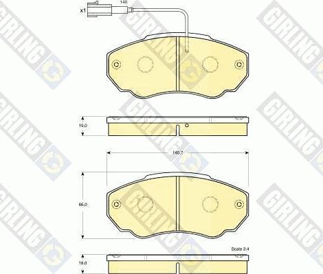 Girling 6411909 - Комплект гальм, дисковий гальмівний механізм avtolavka.club