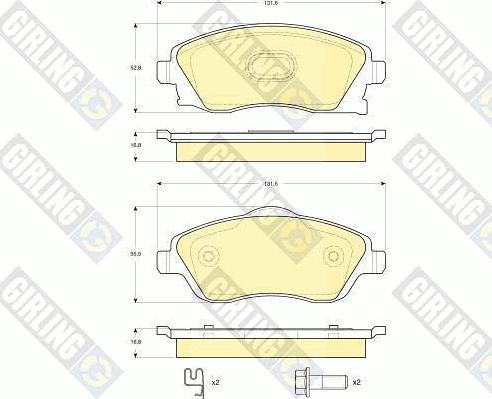 Girling 6411621 - Комплект гальм, дисковий гальмівний механізм avtolavka.club