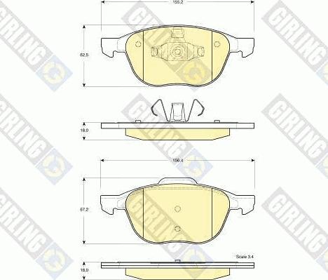 Girling 6411882 - Комплект гальм, дисковий гальмівний механізм avtolavka.club