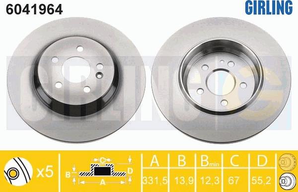 Girling 6041964 - Гальмівний диск avtolavka.club