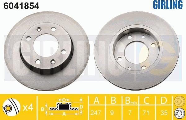 Girling 6041854 - Гальмівний диск avtolavka.club