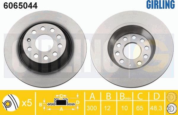 Girling 6065044 - Гальмівний диск avtolavka.club