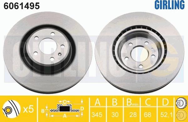 Girling 6061495 - Гальмівний диск avtolavka.club