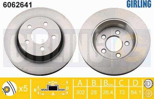 Girling 6062641 - Гальмівний диск avtolavka.club