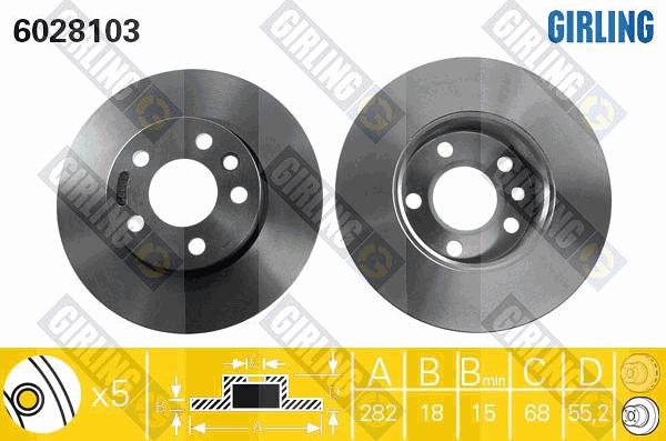 Girling 6028103 - Гальмівний диск avtolavka.club