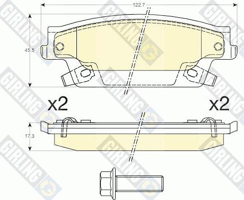 Girling 6144527 - Гальмівні колодки, дискові гальма avtolavka.club