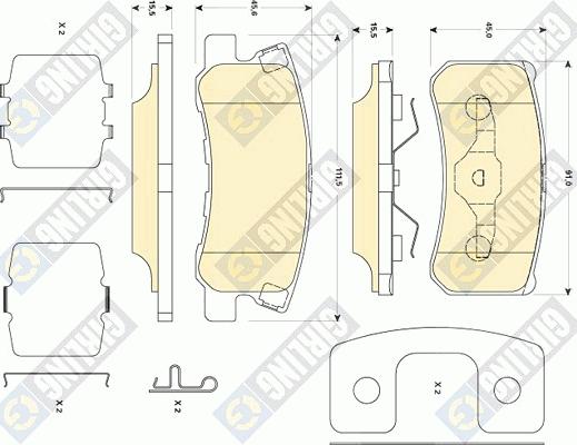 Girling 6146009 - Гальмівні колодки, дискові гальма avtolavka.club