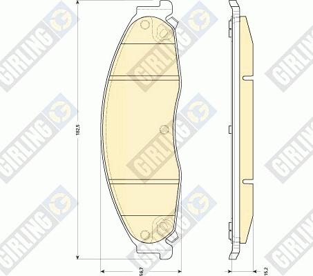 Girling 6146019 - Гальмівні колодки, дискові гальма avtolavka.club