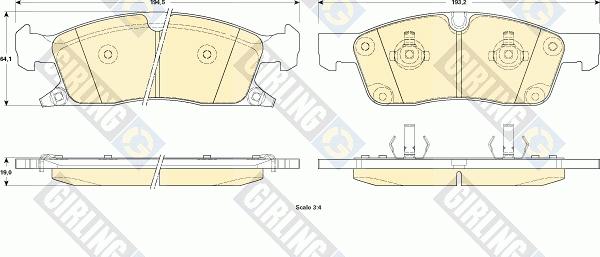 Girling 6146032 - Гальмівні колодки, дискові гальма avtolavka.club