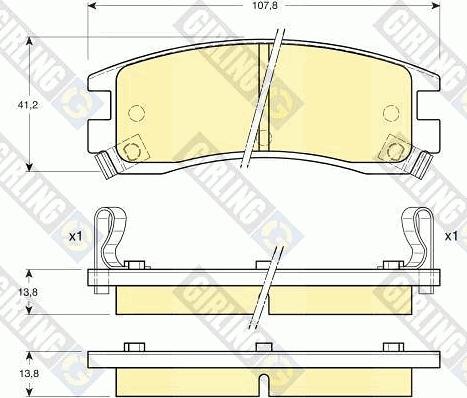 Girling 6140429 - Гальмівні колодки, дискові гальма avtolavka.club