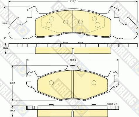 Girling 6140075 - Гальмівні колодки, дискові гальма avtolavka.club