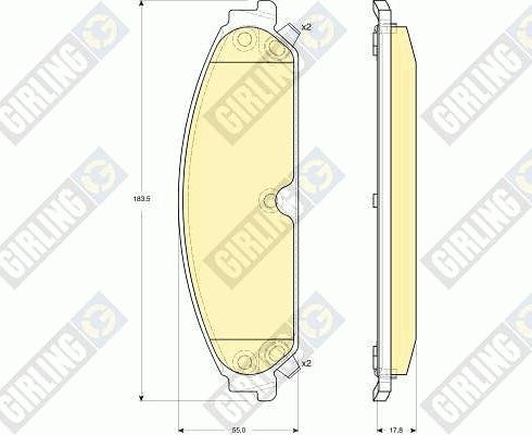 Girling 6141349 - Гальмівні колодки, дискові гальма avtolavka.club