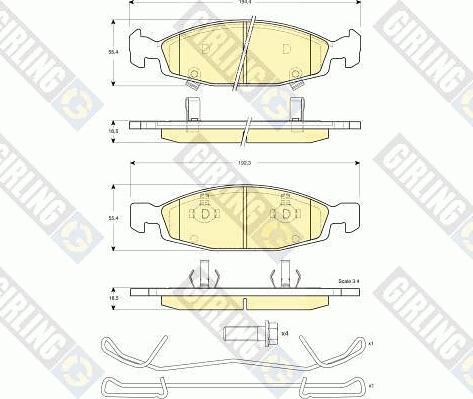 Girling 6141205 - Гальмівні колодки, дискові гальма avtolavka.club