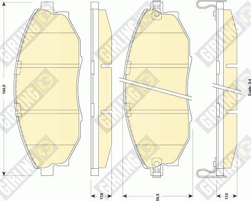 Girling 6141799 - Гальмівні колодки, дискові гальма avtolavka.club