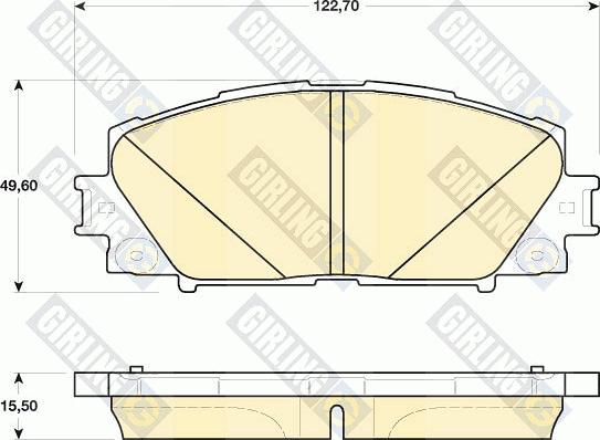 Girling 6141739 - Гальмівні колодки, дискові гальма avtolavka.club