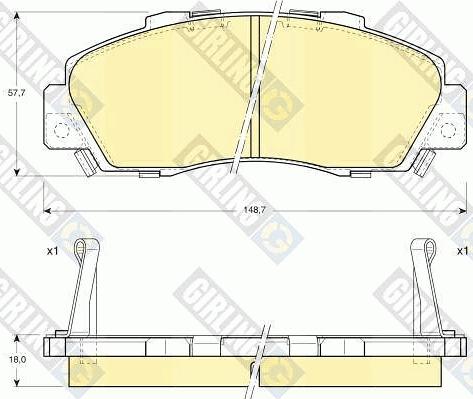 Girling 6109959 - Гальмівні колодки, дискові гальма avtolavka.club